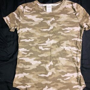 PINK shirt! Women size XS camouflage top